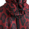 Dolce & Gabbana Red Leopard Hooded Rain Coat Jacket