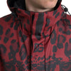 Dolce & Gabbana Red Leopard Hooded Rain Coat Jacket