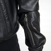 Dolce & Gabbana Black Leather Full Zip Bomber Men Jacket