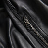 Dolce & Gabbana Black Leather Full Zip Bomber Men Jacket