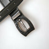 Ermanno Scervino Black Leather Metal Buckle Cintura Belt