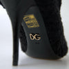Dolce & Gabbana Black Stiletto Heels Mid Calf Boots
