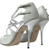 Dolce & Gabbana Silver Shimmers Sandals Heel Pumps Shoes
