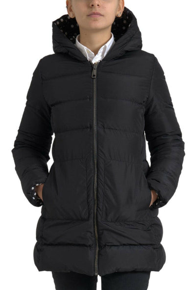 Dolce & Gabbana Black Polyester Hooded Reversible Jacket