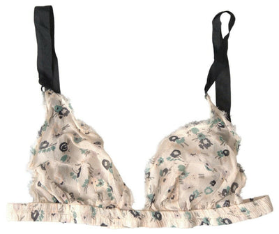 Costume National Beige Floral Underwear Bikini-BH