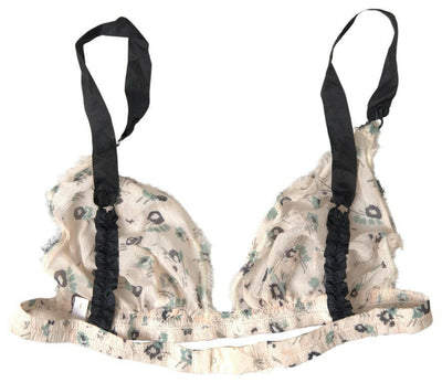 Costume National Beige Floral Underwear Bikini-BH