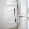 Dolce & Gabbana Cream Leather Bomber Blouson Full Zip Jacket