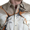Dolce & Gabbana Multicolor Cotton Collared Denim Shirt