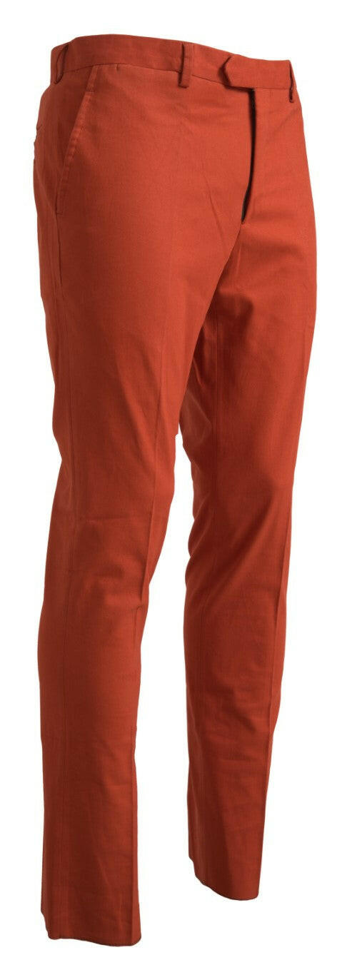 BENCIVENGA Orange Straight Fit Herren Formelle Hose
