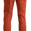 BENCIVENGA Orange Straight Fit Herren Formelle Hose