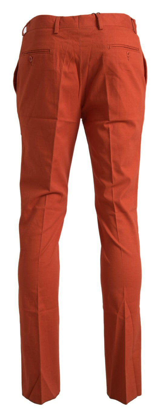 BENCIVENGA Orange Straight Fit Herren Formelle Hose