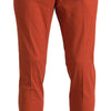 BENCIVENGA Orange Straight Fit Herren Formelle Hose