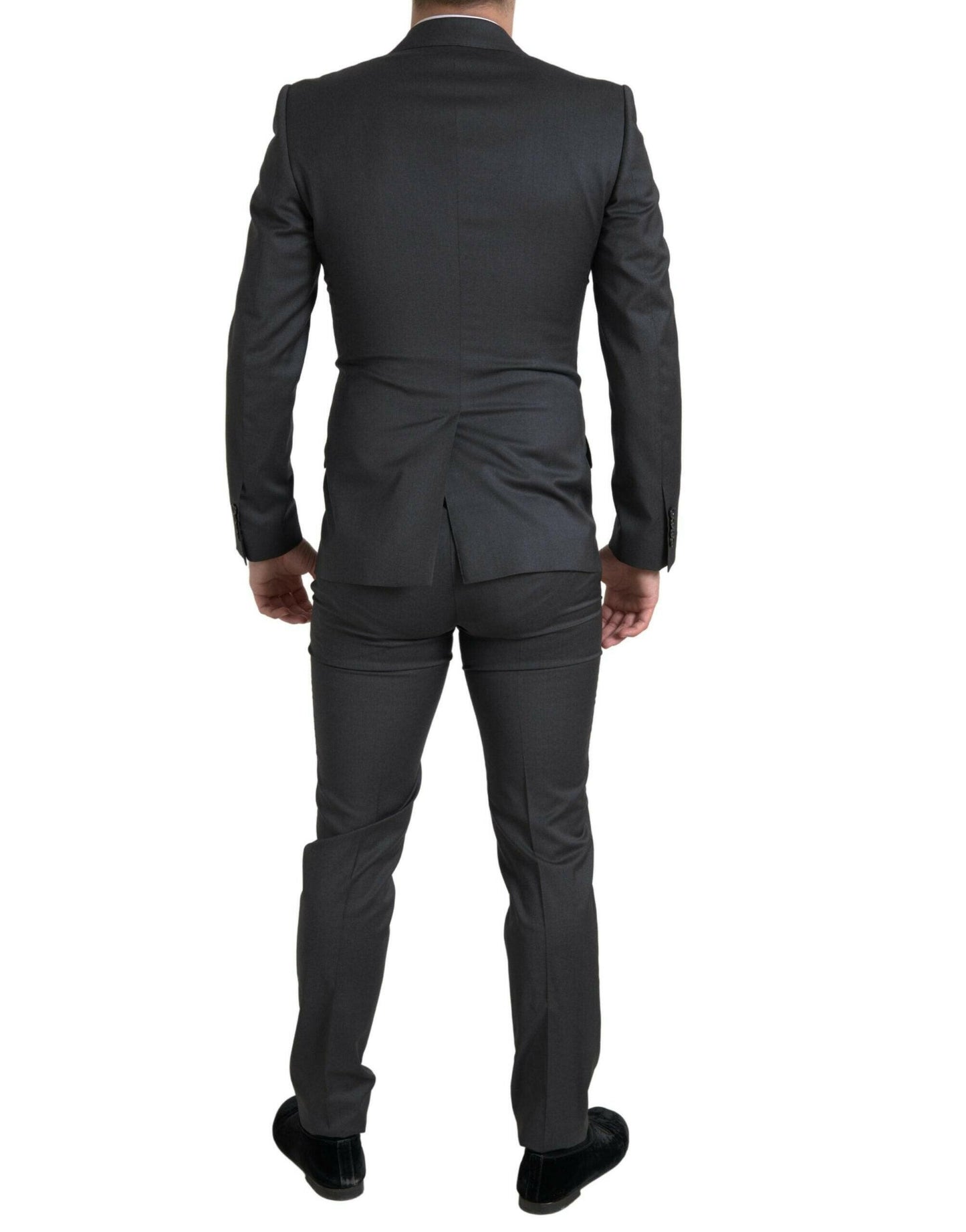 Costume croisé slim gris élégant Dolce &amp; Gabbana