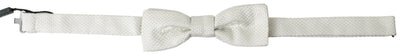 Dolce & Gabbana Ivory Silk Adjustable Neck Papillon Men Bow Tie