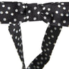 Dolce & Gabbana Black Polka Dot Silk Adjustable Men Neck Papillon Bow Tie