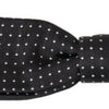 Dolce & Gabbana Black Polka Dot Silk Adjustable Men Neck Papillon Bow Tie