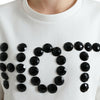 Dolce & Gabbana T-shirt White Cotton Stretch Black HOT Crystal