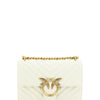 PINKO White Leather Love One Mini Shoulder Bag