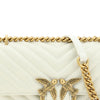 PINKO White Leather Love One Mini Shoulder Bag