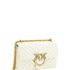 PINKO White Leather Love One Mini Shoulder Bag
