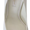 Dolce & Gabbana White Crystals Peep Toe Heel Satin Pumps