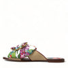 Dolce & Gabbana Multicolor Floral Flats Crystal Sandals Shoes