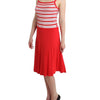 Roccobarocco Rot gestreiftes Jersey-A-Linien-Kleid