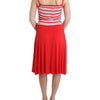 Roccobarocco Rot gestreiftes Jersey-A-Linien-Kleid