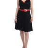 Roccobarocco Black belted palladio dress