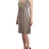 Roccobarocco Khaki studded sheath dress