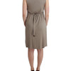 Roccobarocco Khaki studded sheath dress
