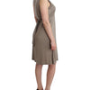 Roccobarocco Khaki studded sheath dress