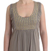 Roccobarocco Khaki studded sheath dress