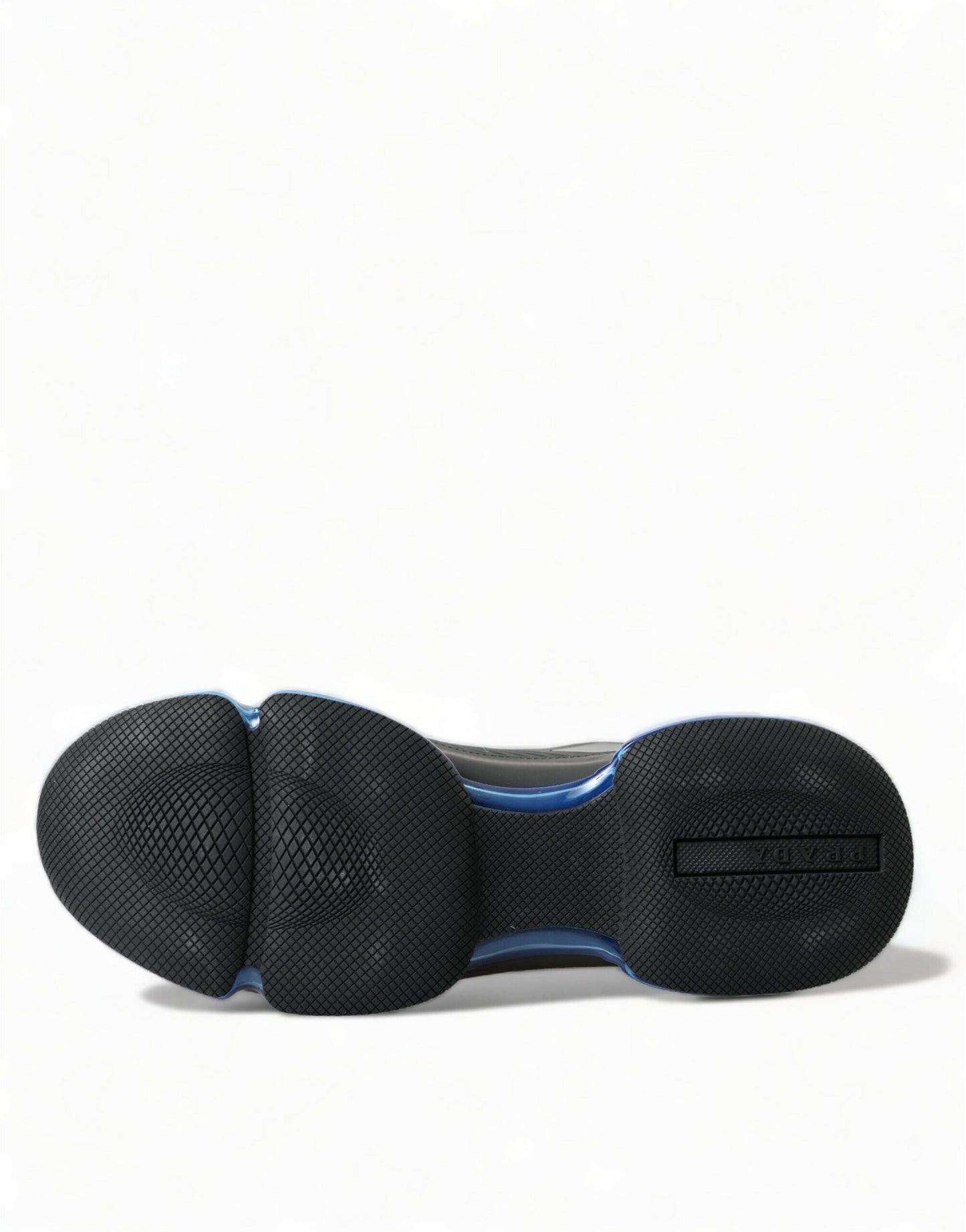 Prada Schwarz Blau Gummi Strick Slip On Low Top Sneakers Schuhe