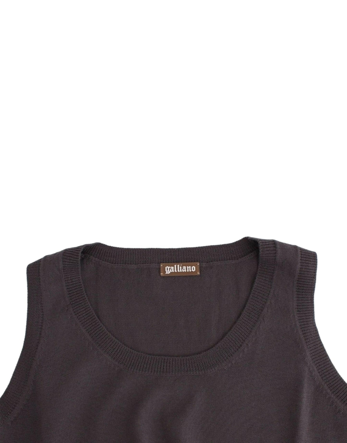 John Galliano Braunes Strick-Tanktop