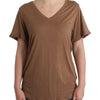 John Galliano Brown shortsleeved top