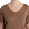 John Galliano Brown shortsleeved top