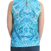 John Galliano Blue printed tank top