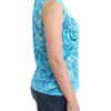 John Galliano Blue printed tank top