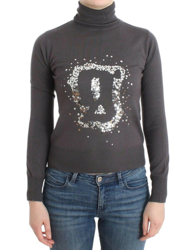 John Galliano Brown turtleneck cotton sweater