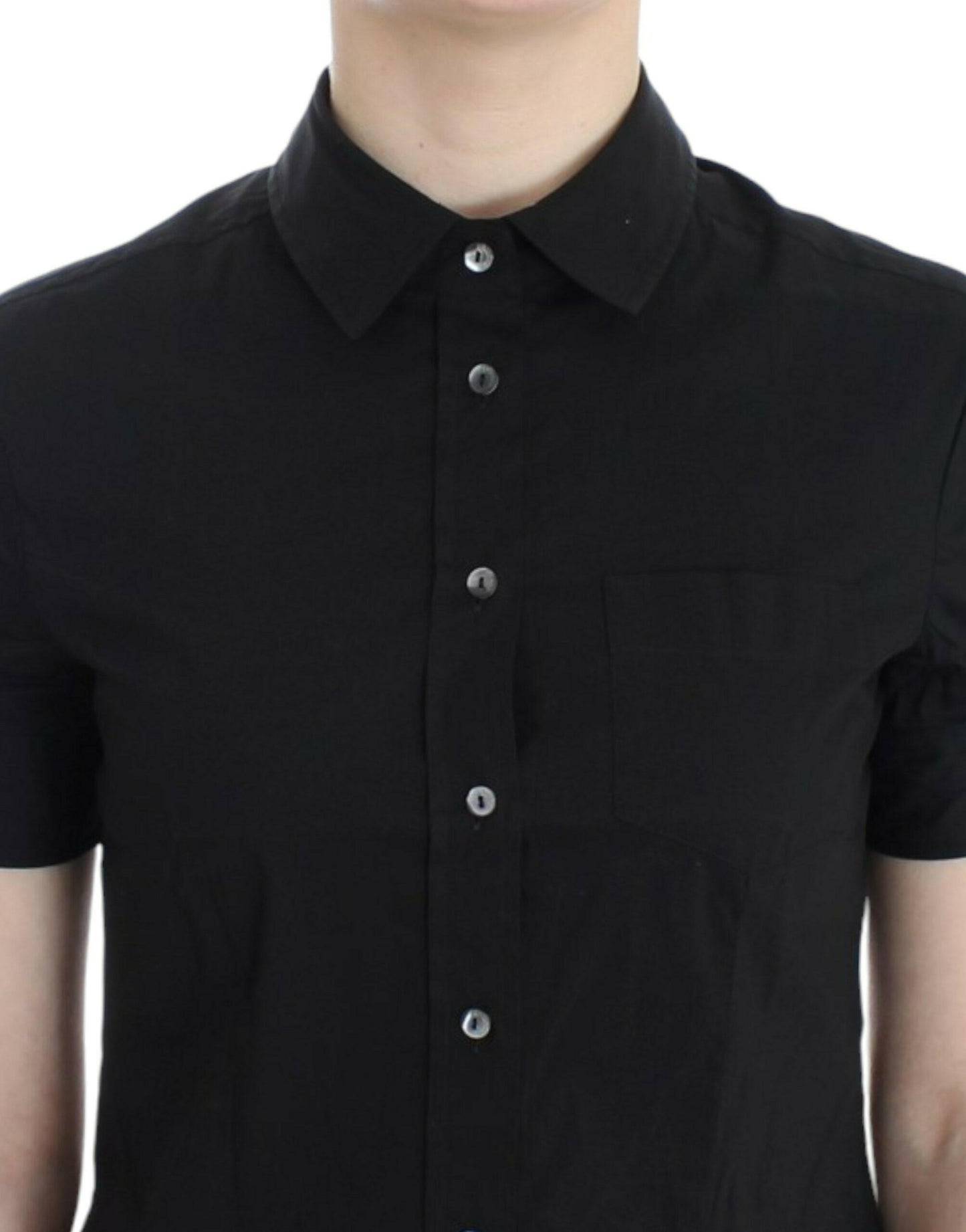 John Galliano Schwarzes Baumwollhemd