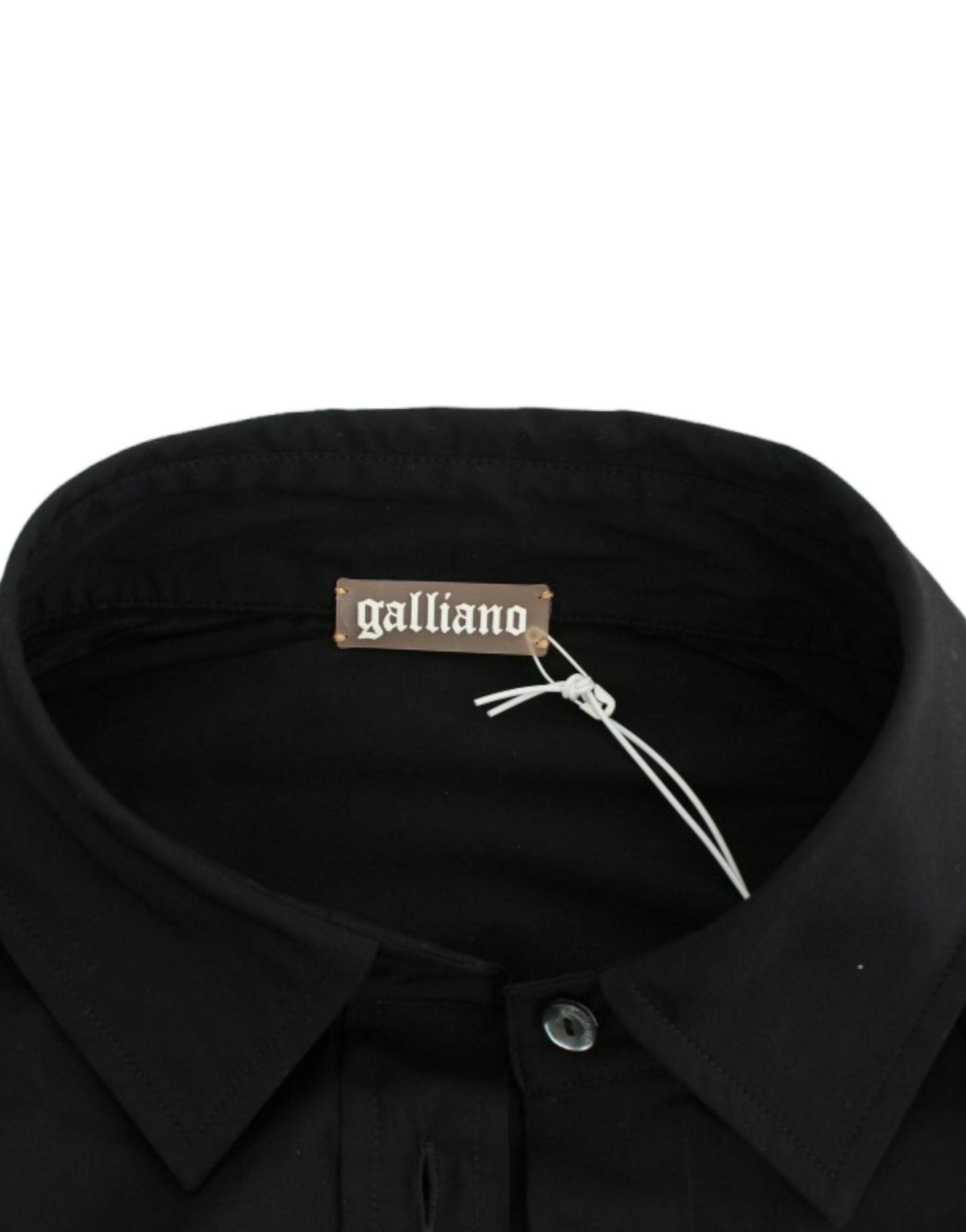 John Galliano Schwarzes Baumwollhemd