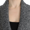 Cavalli Gray wool knitted cardigan