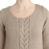 Cavalli Beigefarbener Strickpullover aus Wolle