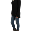 Cavalli Black knitted wool sweater