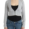 Cavalli Gray cropped wool cardigan