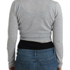 Cavalli Gray cropped wool cardigan
