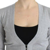 Cavalli Gray cropped wool cardigan