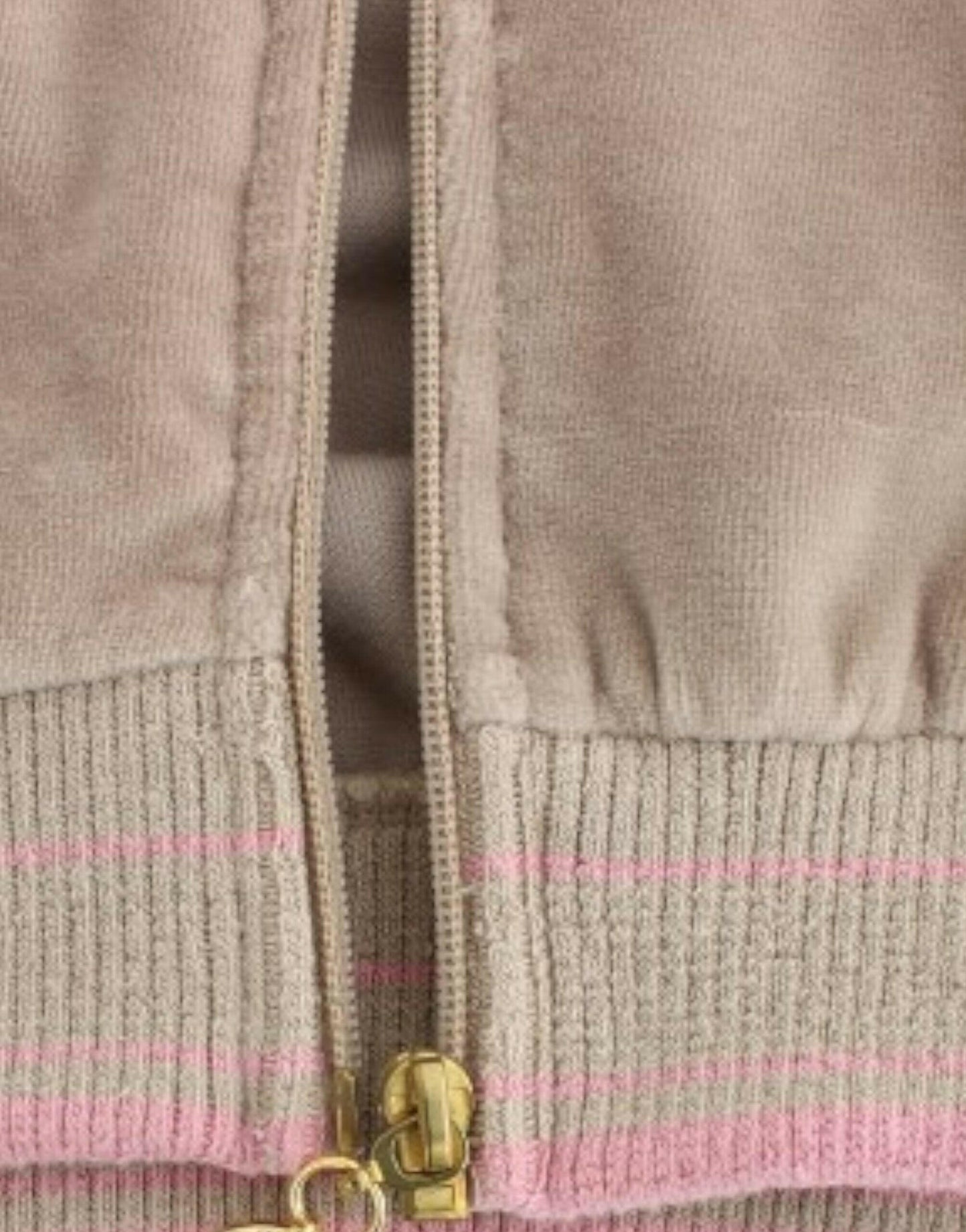 Cardigan zippé beige Cavalli avec détails dorés