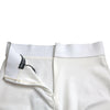 Dolce & Gabbana White Viscose High Waist Pencil Cut Mini Skirt
